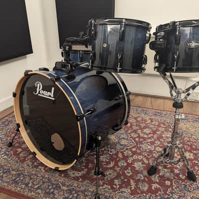 Pearl Vision Birch Drum Kit Shell Pack (10", 12", 14", 22") w/ soft cases image 2