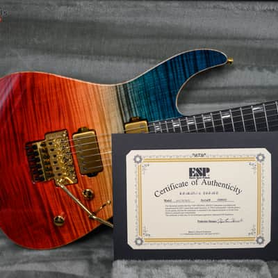 ESP Original Series M-II Custom FM FR Flame Maple Top Blue Red Gradation 2025 w/OHSC image 11