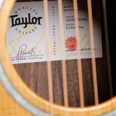 Taylor 214ce Plus Grand Auditorium Acoustic-Electric Guitar image 7
