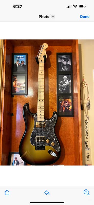 Warmoth Stratacaster 2023 - Red Yellow Black Burst image 1