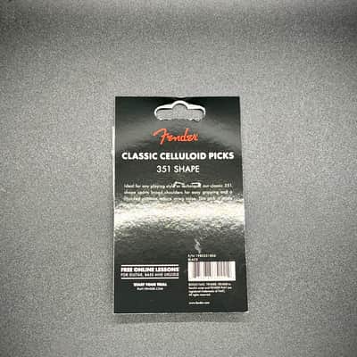 Fender Classic Black Celluloid Picks 351 Medium 12pk image 2