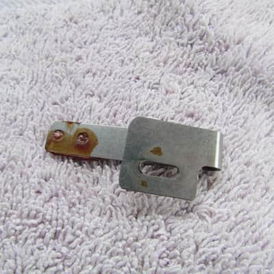 Vintage Fender Jazz Bass Mute Single Nickel Plated Early 60's Fender Jazz Bass String Mute Needs Foam image 1