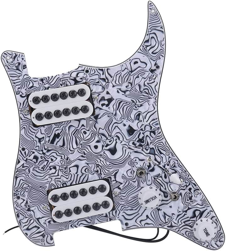 3-ply HH Loaded Prewired Guitar Pickup Pickguard for Strat ST Electric Guitar image 1
