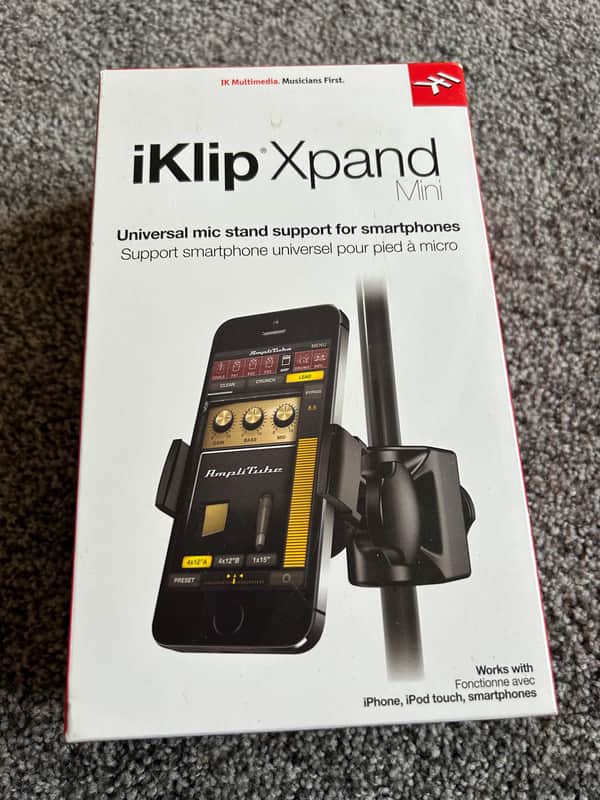 IK Multimedia iKlip Xpand Mini Smartphone Mic Stand Mount 2010s - Black image 1