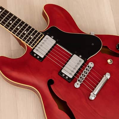 1986 Yamaha SA1300 Super Axe Vintage Semi-Hollowbody ES-Style Guitar Persimmon Red, 100% Original image 7
