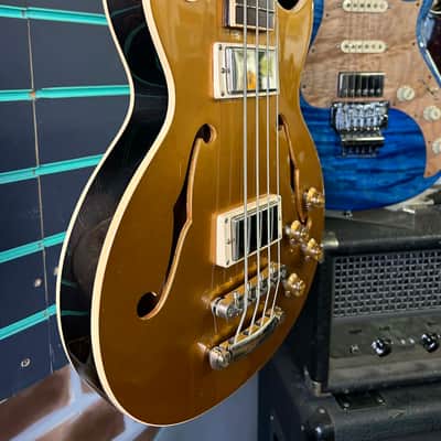 Gibson Memphis ES-Les Paul Gold Top 2015 Hollow Body Electric Bass image 3