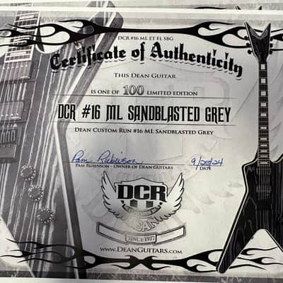 Dean Custom Run # 16  DCR ML Evertune/Fluence pickups SBG  (#14 of 100 Made) Sandblasted Grey 6-String (2024) image 9