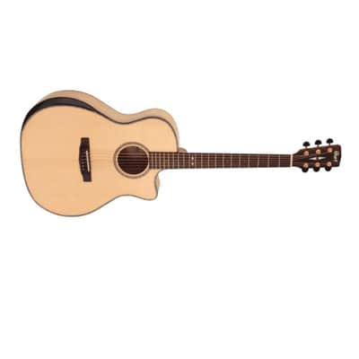 Cort GAMYBEVELNAT Grand Regal Myrtlewood Bevel Cut Mahogany Neck 6-String Acoustic-Electric Guitar image 2