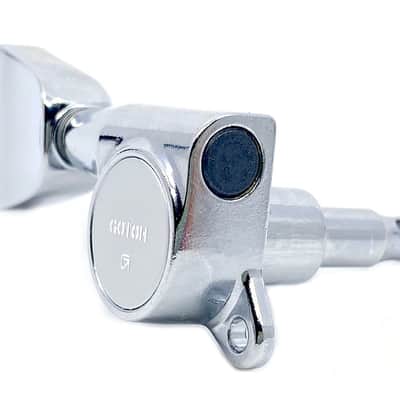 Gotoh Modern Keystone-Style Chrome Tuners (3 per side) image 4