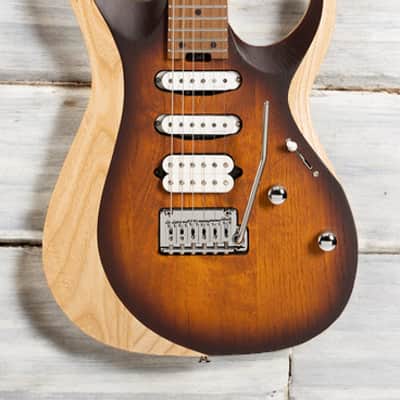 Cort X700OPVB X Series 700 Triality Electric Guitar. Open Pore Vintage Burst image 4