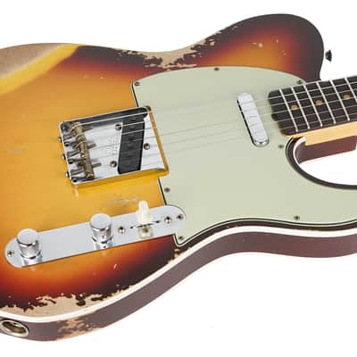 2024 Fender Custom Shop 1960 Telecaster Custom Heavy Relic Chocolate 3 Tone Sunburst image 6