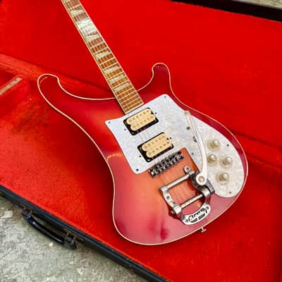 Rickenbacker 481-S 1976 - Fireglo original vintage USA slant fret 481S Bigsby dimarzio image 2