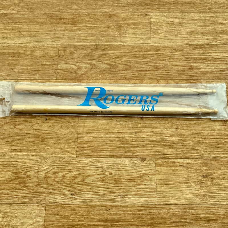 1970s N.O.S. Rogers 2C Model Drum Sticks Wood Tip w/ Original Bag image 1