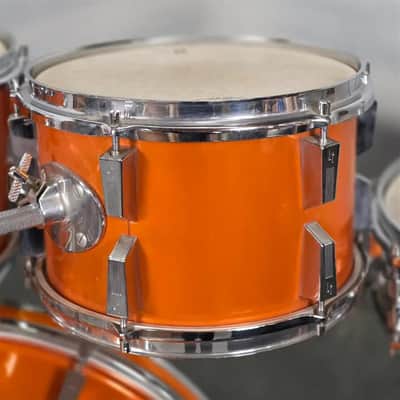Used Vintage Sonor Champion 5pc Drum Set Metallic Orange w/Hardware - Very Good image 3