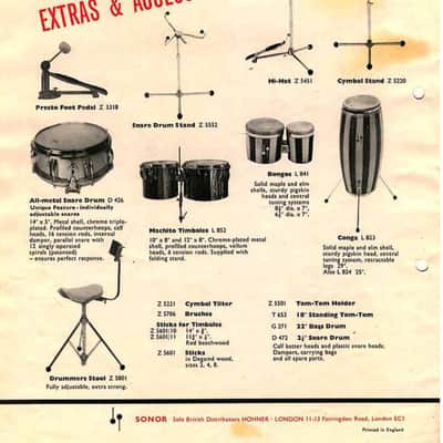 Sonor Rare snare stand Z5552 Teardrop era 60s - Vintage chrome image 12