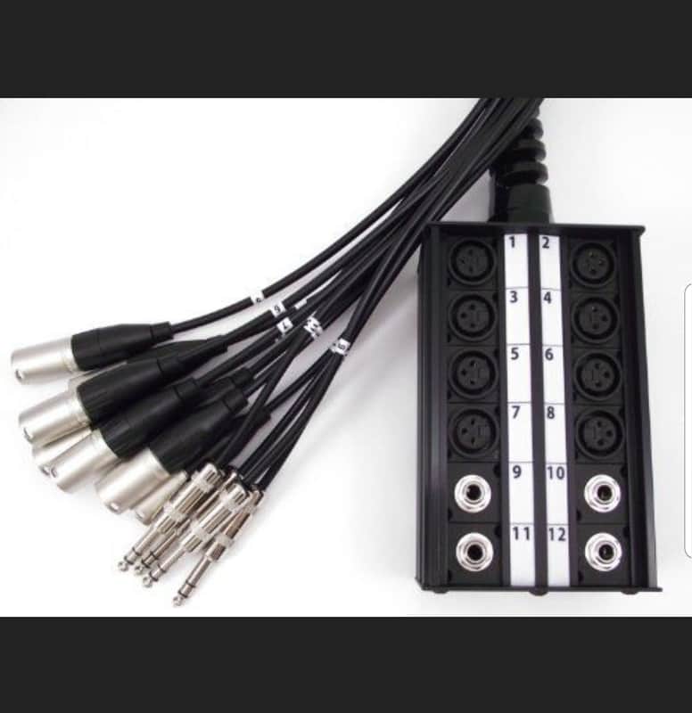 Pro Co SMA 8x4 Audio Drop Snake with 8 Channels XLR & 4 TRS Channel Returns 50' image 1