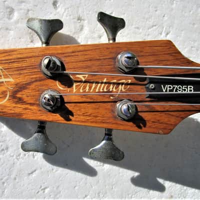 Left Hand Vantage VP795B Bass Guitar, 1981, Japan, Matsumoku Factory, 34 " Scale, Set Neck image 2