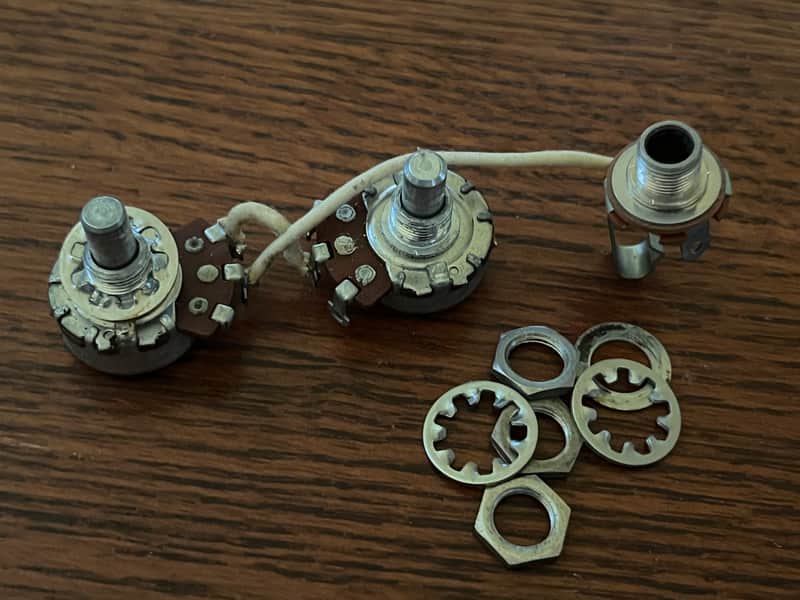 set 1966 Fender guitar bass pots set Mustang Precision Jazz image 1