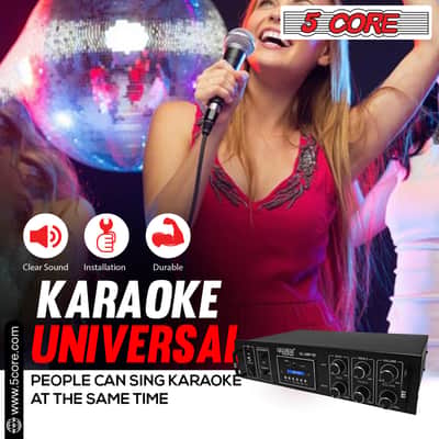 5 Core Amplifier 65W RMS Hi-Fi Stereo Power Amplifiers with USB AUX MIC SD Card Input Speaker Bass and Treble Control Music Player Sound Amplifier for Car Home Garage- 5C AMP 65-5C AMP 65 image 12