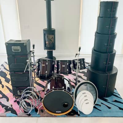 Ayotte Custom 5-pc Maple Drum Kit (Ray Era) – 22/16/14/12/10 – Transparent Purple – Delivery Available image 1