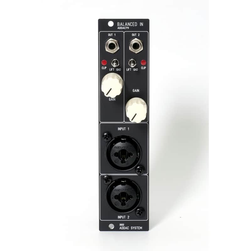 ADDAC System ADDAC711 BALANCED INPUTS 2022 - Black image 1