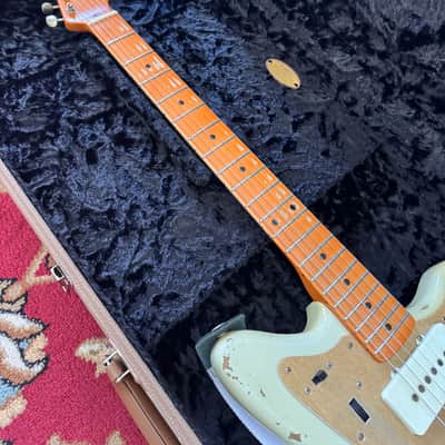 Fender Custom Shop '50s 250K Jazzmaster Relic Faded Aged Sonic Blue Master Built by Levi Perry image 10