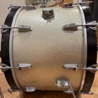 Vintage 60's Ludwig Maple 3-Piece 13/16/22 Drum Kit Set in Silver Sparkle (Rm4) image 6