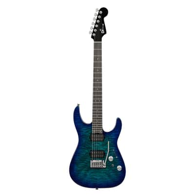 Charvel Pro-Mod Plus DK24 HH 2PT EB QM - Ebony Fingerboard, Chlorine Burst image 2