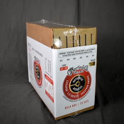 Martin MA540T Lifespan 2.0 Treated Phosphor Bronze Strings Bulk Box - Light (.12 - .54) 25-Pack image 1