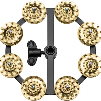 Meinl Percussion Headliner Series Hi-Hat Tambourine With Hammered Brass Jingles (HTHH1B-BK) image 2