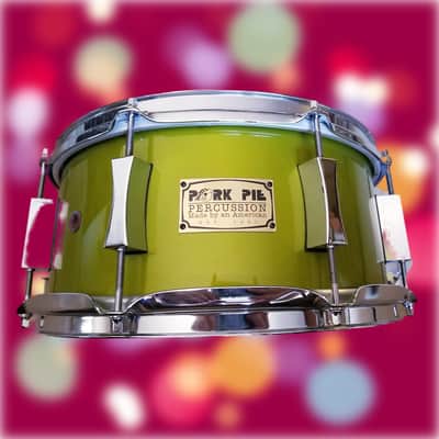 Pork Pie 6 x 13-Inch Maple Snare in Kermit The Frog Green Lacquer (2000) image 1