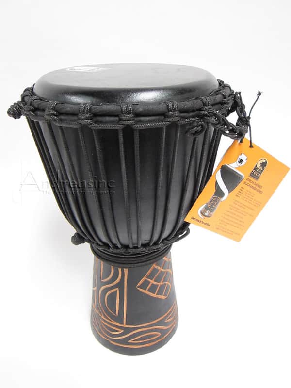 Toca 8" Black Mamba Rope Tuned Djembe w/ Deluxe Bag image 1