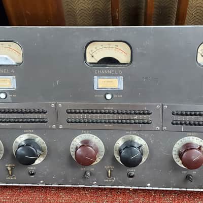 Custom NBC Master Control 6 Channel Console Front Panel w/(6) Weston 862 Meters image 3