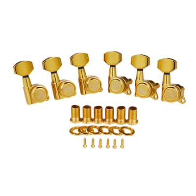 Guitar Locking Tuners 18:1 Guitar Tuning Keys Pegs Locking Tuning Machines Heads for Strat/Tele/Les Paul Electric/Acoustic Guitars Gold Right image 1