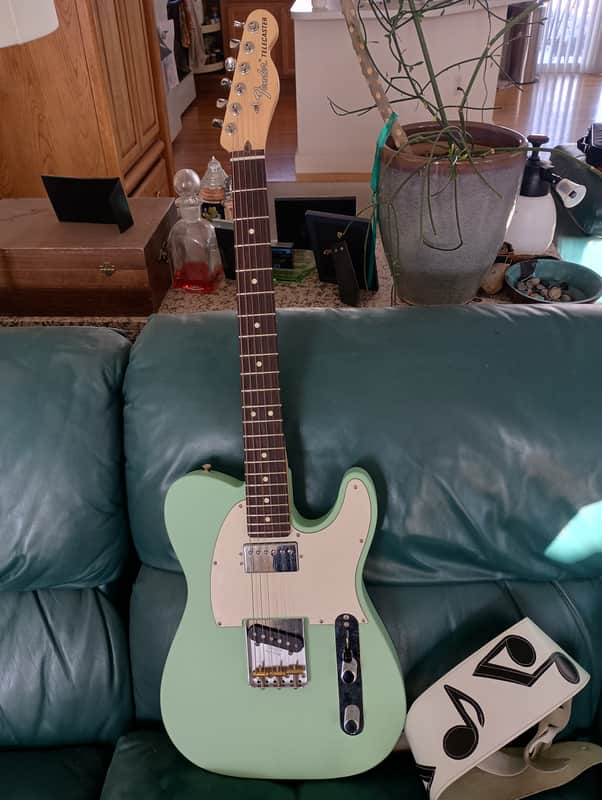 Fender American Performer Telecaster Hum Rosewood Fretboard 2023 - Satin Surf Green image 1