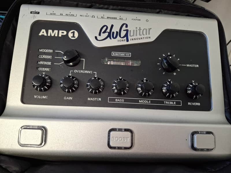 BluGuitar Amp1 100-Watt Nanotube Pedalboard Guitar Amp 2010s - Silver imagen 1