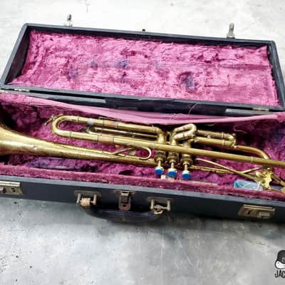 Conn / Musicraft "Stencil Horn" Bb Trumpet (1920s Lacquered Brass) image 8