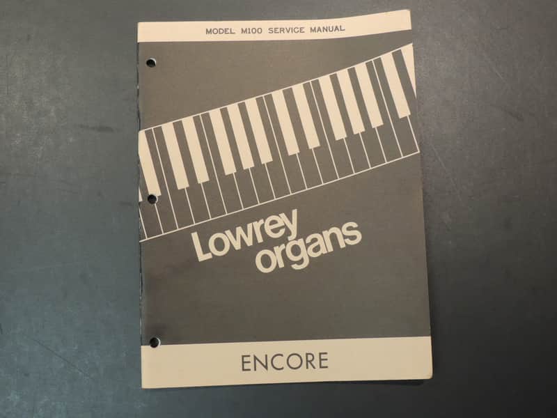 Lowrey Model M100 Service Manual