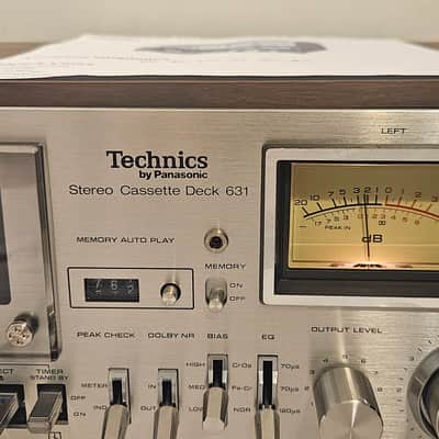 TECHNICS RS-631 Cassette Tape Deck-Tested & Working Good Cond- New Belt & Manual- Wood Case image 3