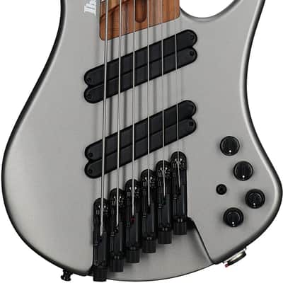 Ibanez EHB1006MS Ergo Electric Bass, 6-String (with Gig Bag), Metallic Gray Matte image 3