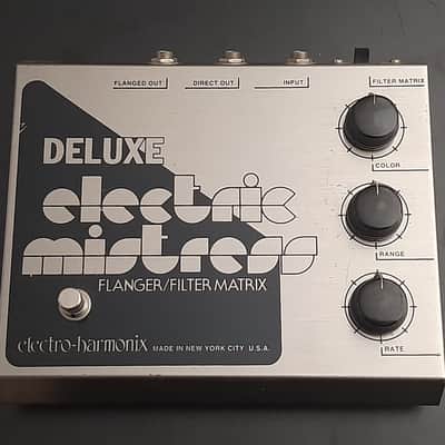 2000s - Vintage Electro-Harmonix Deluxe Electric Mistress Reissue with 24V Adapter 2008 - 2014 - Silver / Black image 2