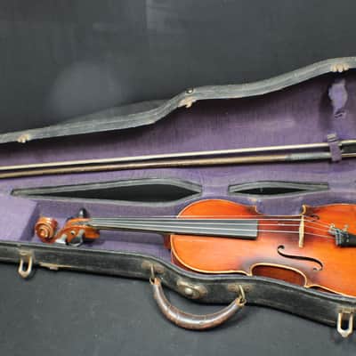 An Antique Antonius Stradivarius 3/4 Size Violin, Bow & Case Ready to Play # 6 V image 1