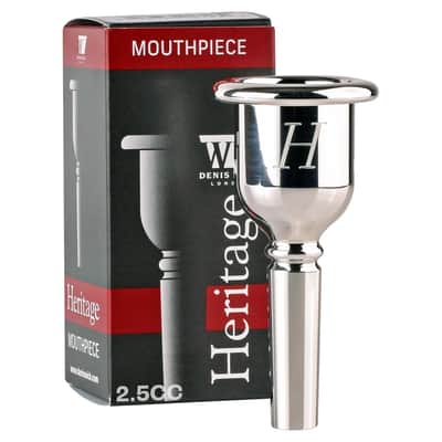 Denis Wick Heritage Tuba Mouthpiece Silver Plated, 2186-4L - Medium-Large Shank image 1