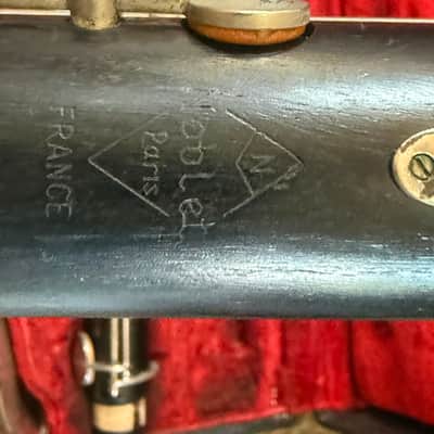 Noblet Paris wood Bass Clarinet with case. Made in France image 9