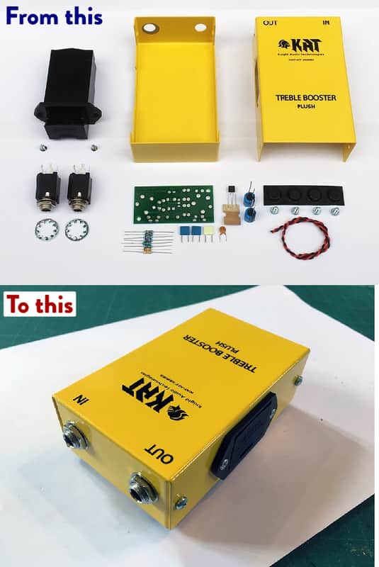 Assembled KAT-KIT TB PLUSH DIY Treble Booster - 2026 - Yellow image 1