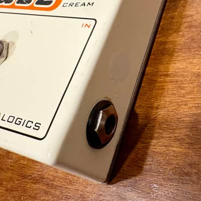 EXTREMELY RARE VDL PROFESSIONAL ANALOGICS IL FUZZ 2011 - WHITE - ORANGE LOW SERIAL NUMBER #23# BASS GUITAR MADE IN ITALY BIG MUFF STYLE DISTORTION OVERDRIVE image 6