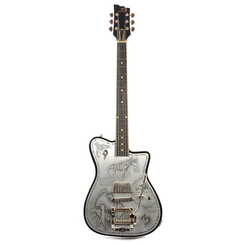 Duesenberg Johnny Depp Signature Series Electric Guitar Aluminum Tattooed image 1