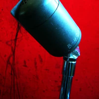 Vintage 1950's Altec 633A dynamic microphone "Salt Shaker" w period stand & cable High Z PROP image 8