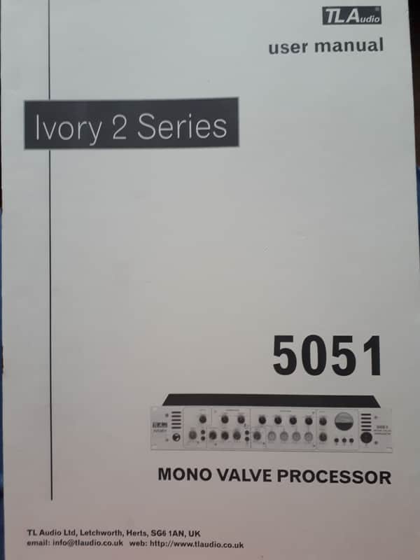 TL Audio 5051 Mono Valve Processor Ivory 2 Series