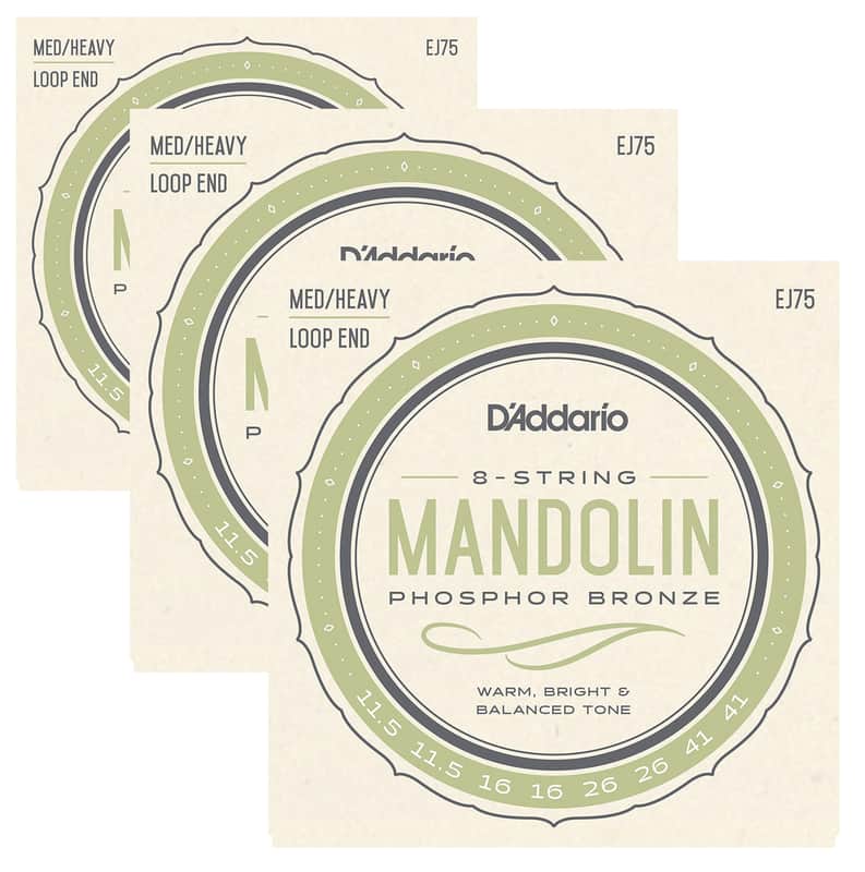 Mandolin Strings EJ75 D'Addario 11.5 - 41 Phosphor Bronze X3 SETS! image 1